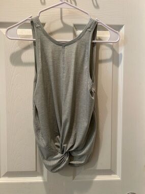 Athleta Light Gray Twist-Knot Athletic Tank